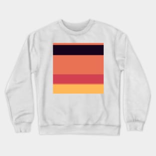 A fascinating pattern of Almost Black, Dark Fuchsia, Faded Red, Dark Peach and Pastel Orange stripes. Crewneck Sweatshirt